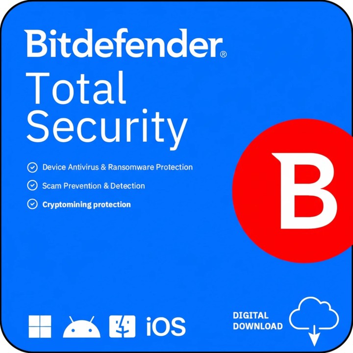 خرید لایسنس اورجینال Bitdefender Total Security | آنتی ویروس کامل و قدرتمند