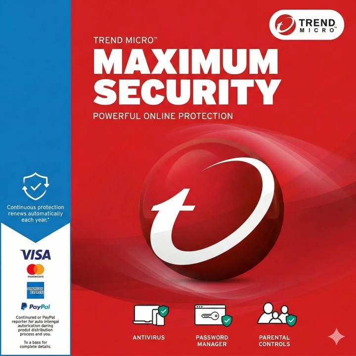 خرید لایسنس آنتی ویروس اورجینال ترند میکرو - Trend Micro Maximum Security